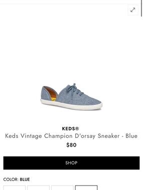 Keds Chanpion D’Orsay Women’s Light Blue Chambray Lace-Up Sneakers